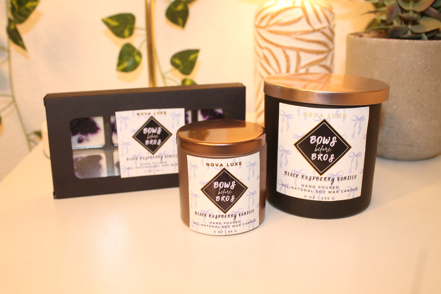 Bows Before Bros Candle