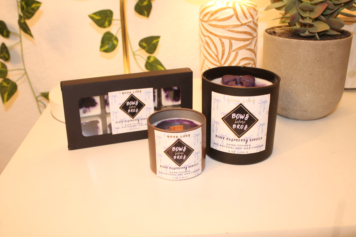 Bows Before Bros Candle