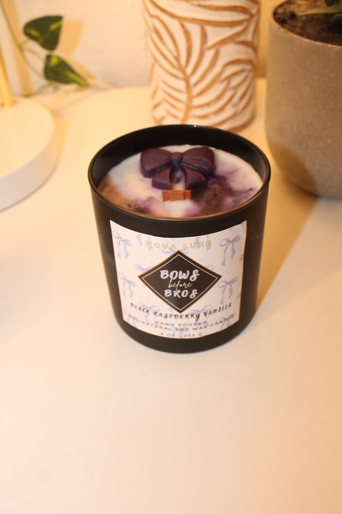 Bows Before Bros Candle