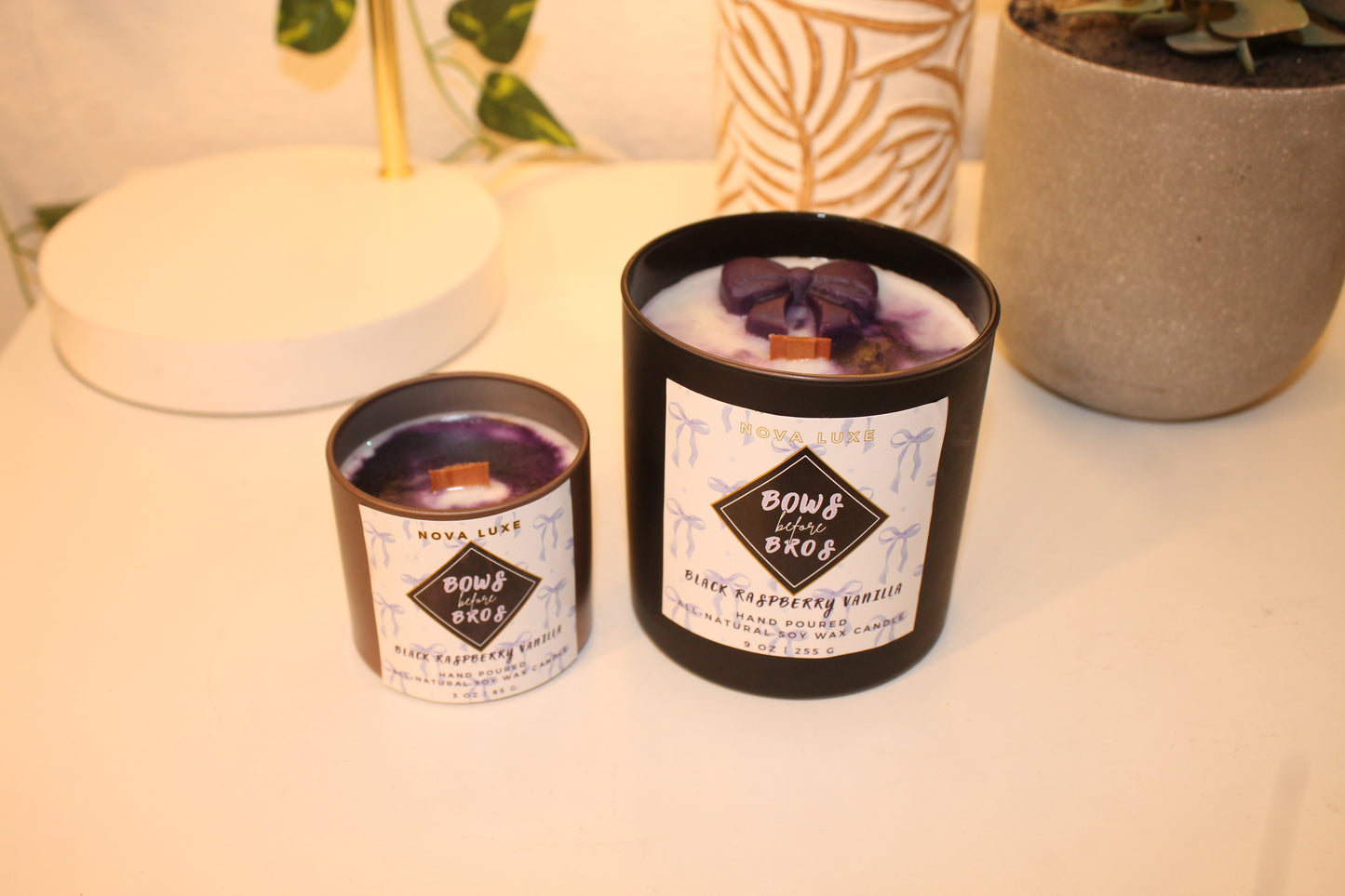 Bows Before Bros Candle